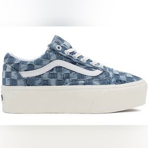 Vans patchwork denim platform